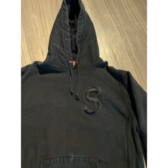 Supreme Tonal S Logo Hoodie Black Medium *as is* - Picture 1 of 9